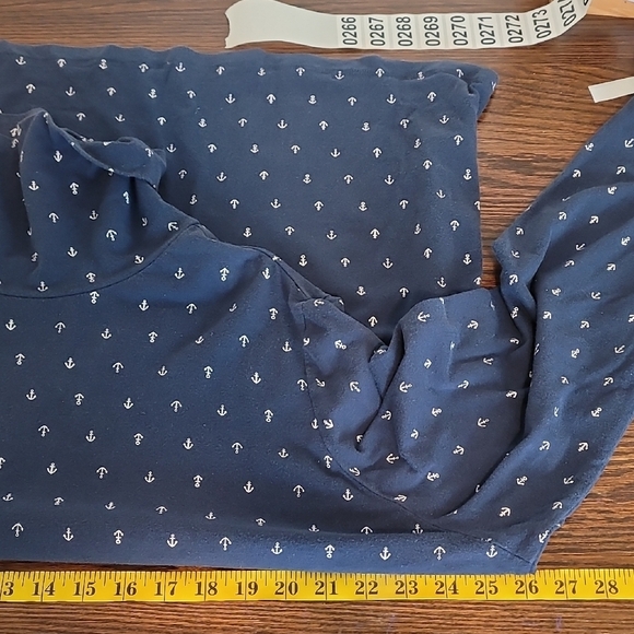 Lands End Womens Nautical Mock Neck Long Sleeve Shirt Size 2X Pullover Sweater - Picture 6 of 9